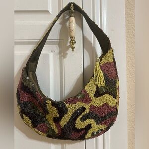Viral Beaded Fall colors Hobo Bag